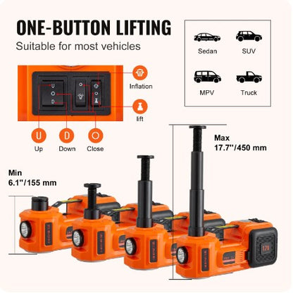 FB-GB🚗Outils essentiels pour la réparation automobile🛠️ - Cric hydraulique électrique 12V pour voitures