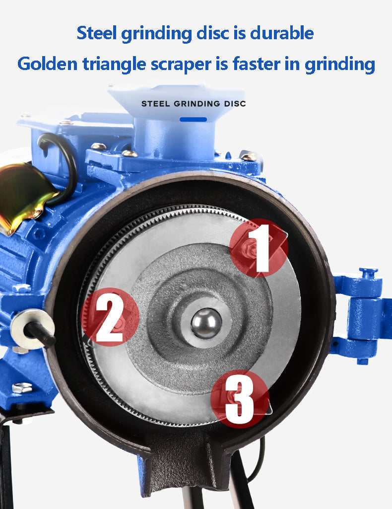 TIK - Broyeur électrique Woueniut haute puissance mixte Ecrase à sec et humide moulin à grains à épaisseur réglable, machine à poudre sèche pour épices ! :  graines, herbes, riz et maïs