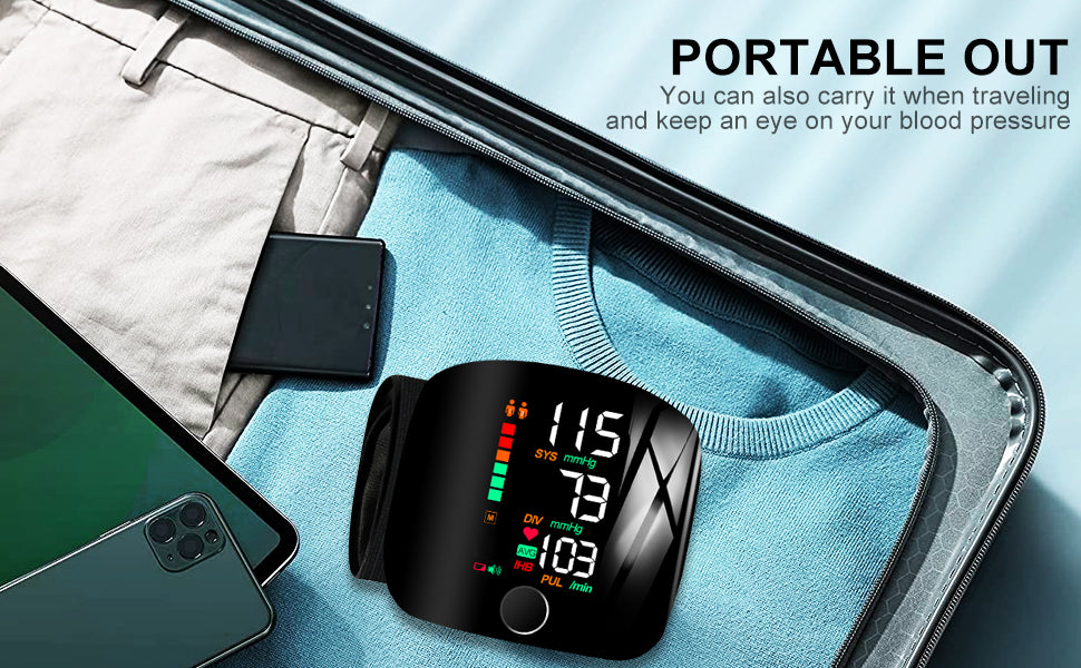 Tik-Bn- Tensiomètre Poignet Portable et Rechargeable Avec Écran LED BN