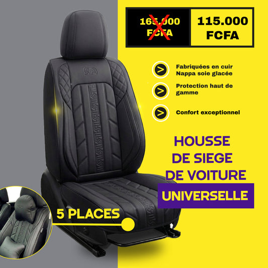 TIK - djam - Housses de Siège Universelles 5 Places en Cuir