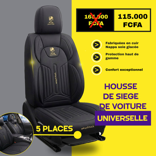 FB- BNN- Housses de Siège Universelles 5 Places en Cuir : ➕ Avec Montage