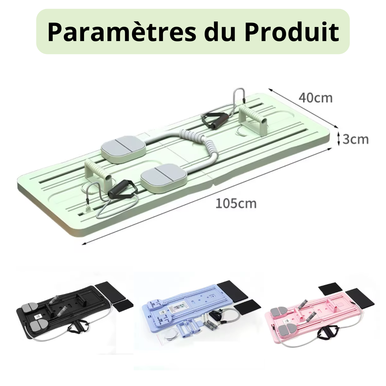 Planche de Pilates Abdominale Pliable 5 en 1