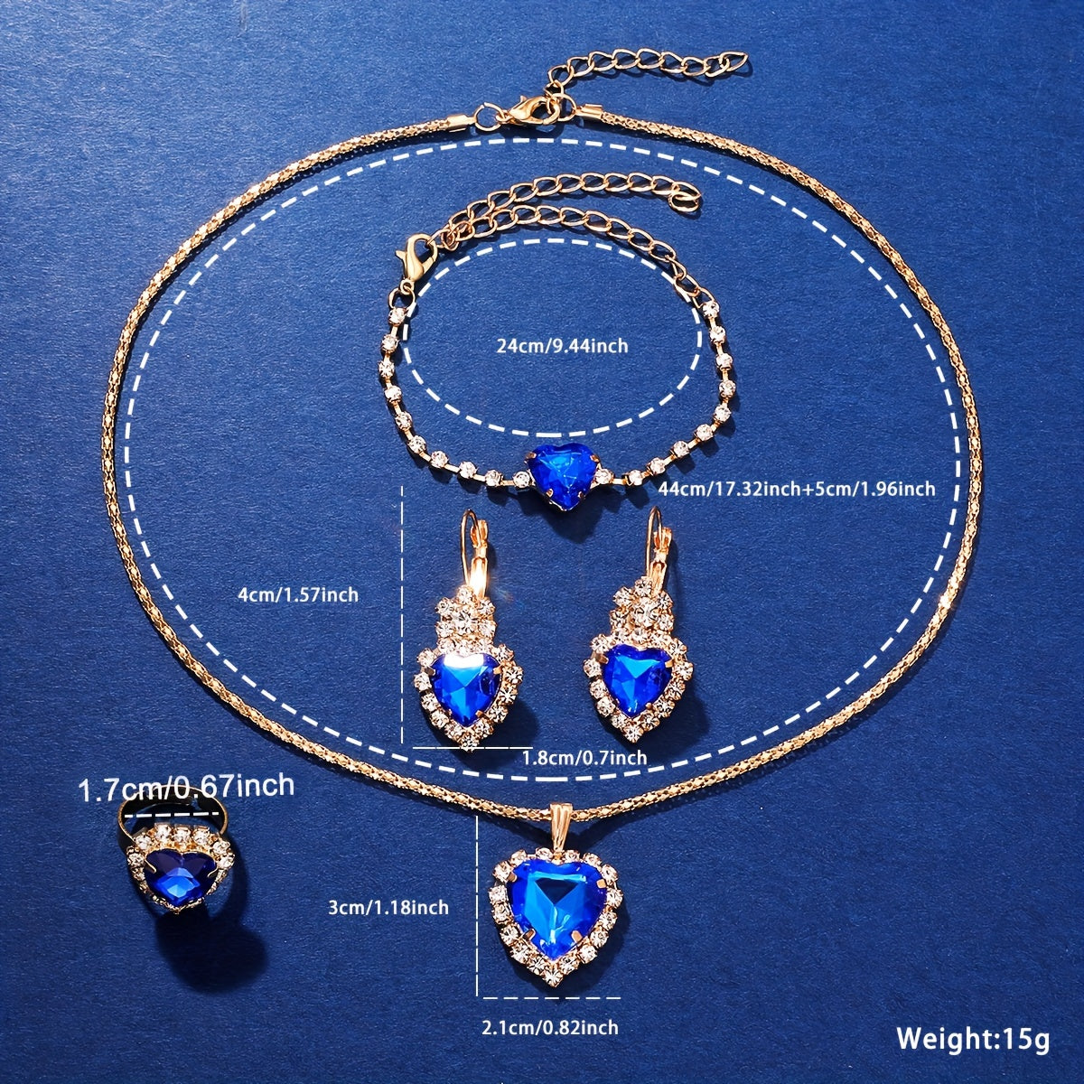Ensemble bleu doré Royal & Bijoux Luxe Femme BN