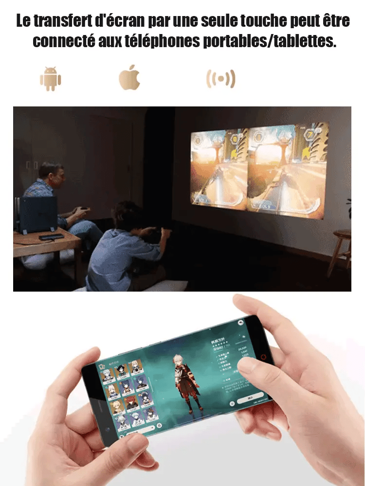 Mini projecteur LED portable HAUTE QUALITÉ avec haut-parleur intégré