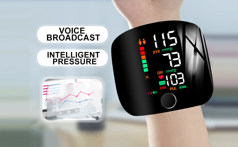 Tik-Bn- Tensiomètre Poignet Portable et Rechargeable Avec Écran LED BN