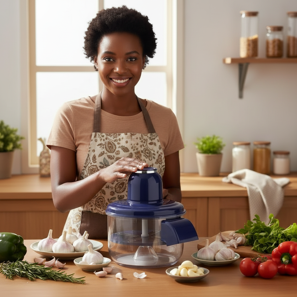 Éplucheur Électrique automatique  Intelligent pour Fruits et Légumes  : pomme , ail , raisin etc - Gagnez du Temps et Savourez!