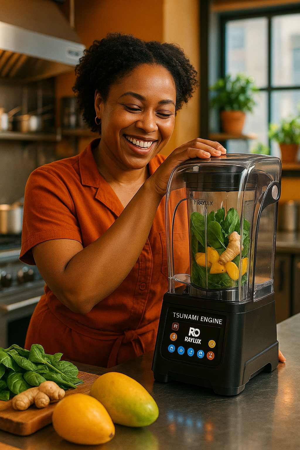 Mélangeur Raylux Tsunami 4,5 litres, robuste, professionnel, insonorisé, à programme automatique