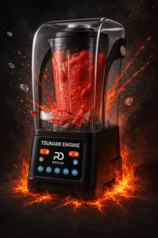 Mélangeur Raylux Tsunami 4,5 litres, robuste, professionnel, insonorisé, à programme automatique
