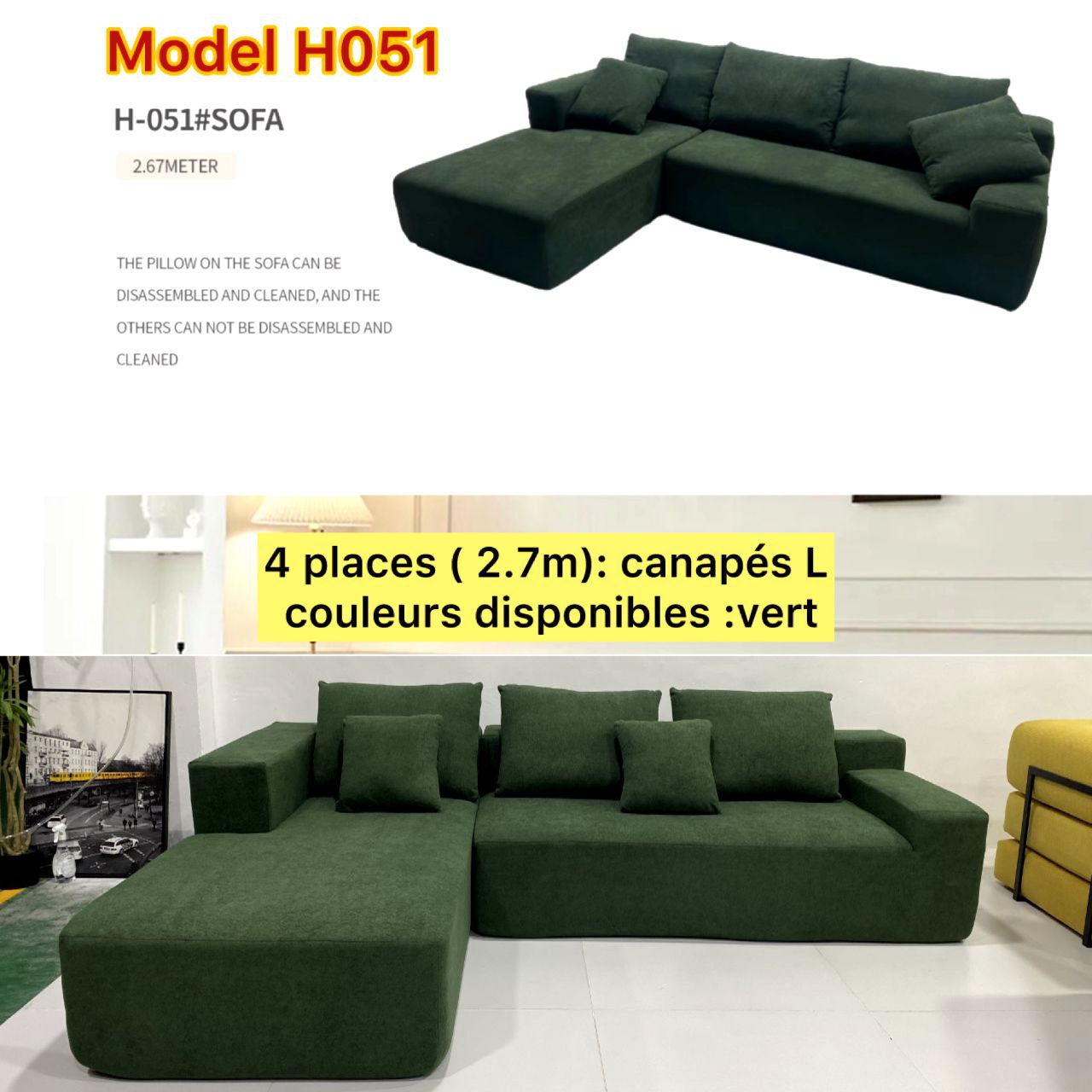 Canapé Compressé Modèles h007 OU h051 OU  h053 & h071 DISPONIBLES