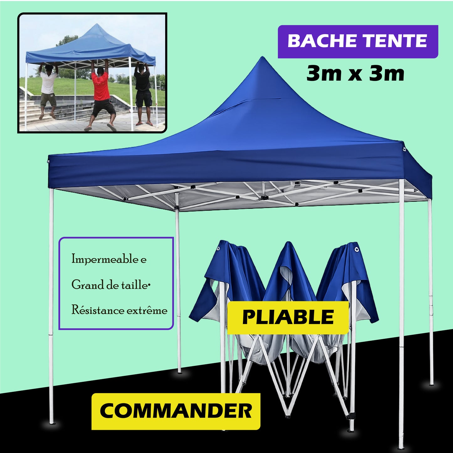 FB - BMW -Promo Bâche Tente 3m x 3m pour 24H